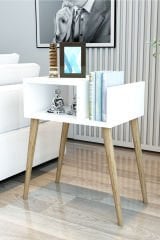 Begonya Koltuk Yanı Sehpa Raflı Sehpa Dergilik Gazetelik Sehpa