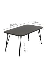 3'lü Zigon Sehpa Ve Orta Sehpa Set Sekizgen Sehpa Seti Tel Ayak Metal Sehpa Set