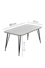3'lü Zigon Sehpa Ve Orta Sehpa Set Yuvarlak Sehpa Seti Ahşap Ayak Tel Sehpa Set